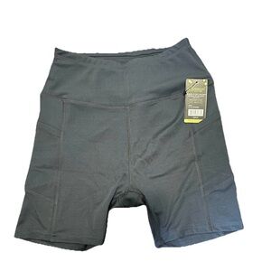 Women’s High-Waisted Black Athletic Bike Shorts - L